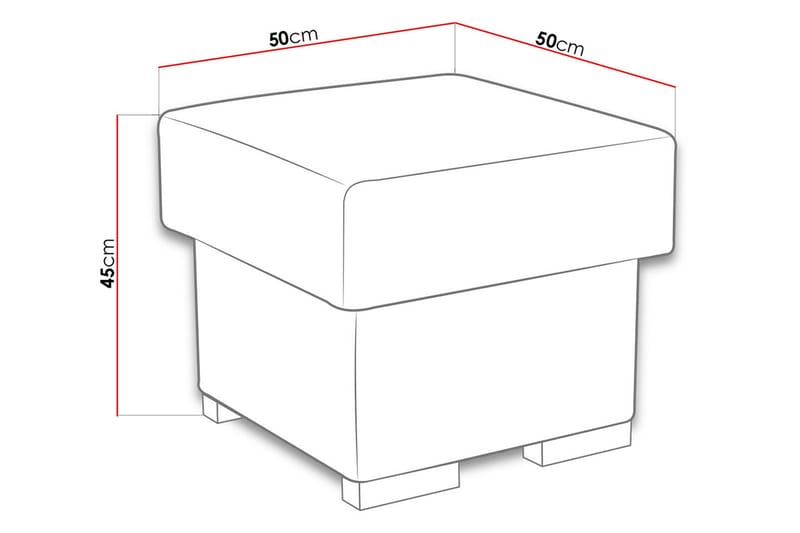 Lavona Fotpall LED-belysning - Brun - Möbler - Vardagsrum - Stolar & sittmöbler - Sittpuff