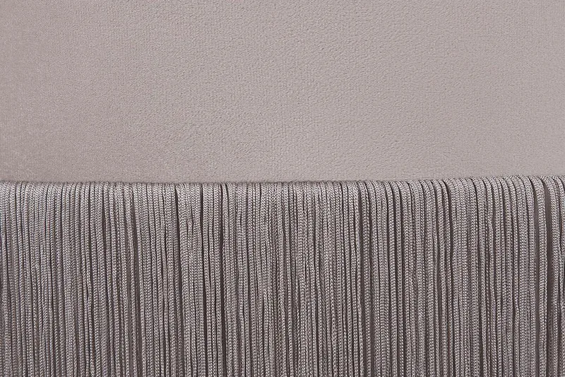 Lefurgy Sittpuff med Fransar Sammet - Beige - Möbler - Vardagsrum - Stolar & sittmöbler - Sittpuff