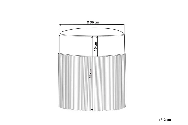 Lefurgy Sittpuff med Fransar Sammet - Beige - Möbler - Vardagsrum - Stolar & sittmöbler - Sittpuff