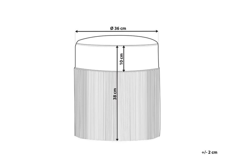 Lefurgy Sittpuff med Fransar Sammet - Beige - Möbler - Vardagsrum - Stolar & sittmöbler - Sittpuff
