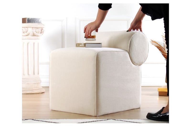 Linburg Sittpuff 45 cm, Cream