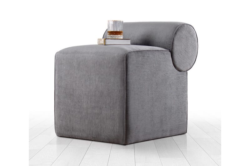Linburg Sittpuff 45 cm - Grå - Möbler - Vardagsrum - Stolar & sittmöbler - Sittpuff