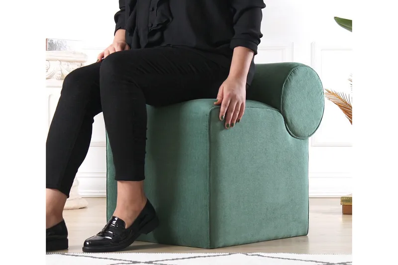 Linburg Sittpuff 45 cm - Green - Möbler - Vardagsrum - Stolar & sittmöbler - Sittpuff