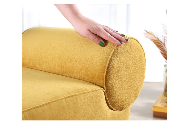 Linburg Sittpuff 45 cm - Gul - Möbler - Vardagsrum - Stolar & sittmöbler - Sittpuff
