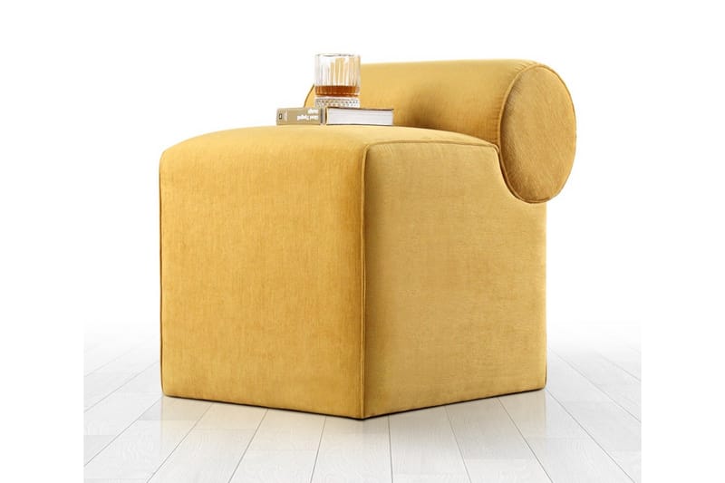 Linburg Sittpuff 45 cm - Gul - Möbler - Vardagsrum - Stolar & sittmöbler - Sittpuff