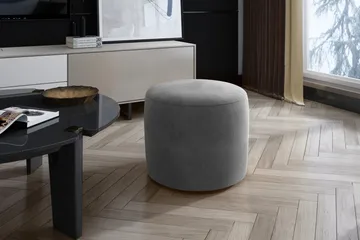 Linsyna Sittpuff Rund - Grå - Möbler - Vardagsrum - Stolar & sittmöbler - Sittpuff