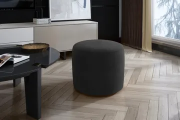 Linsyna Sittpuff Rund - Mörkgrå - Möbler - Vardagsrum - Stolar & sittmöbler - Sittpuff