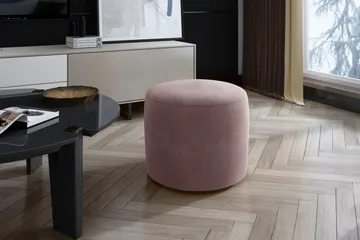 Linsyna Sittpuff Rund - Rosa - Möbler - Vardagsrum - Stolar & sittmöbler - Sittpuff