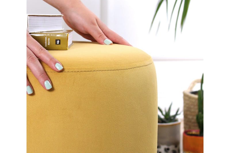 Lockport Sittpuff 38 cm - Gul - Möbler - Vardagsrum - Stolar & sittmöbler - Sittpuff