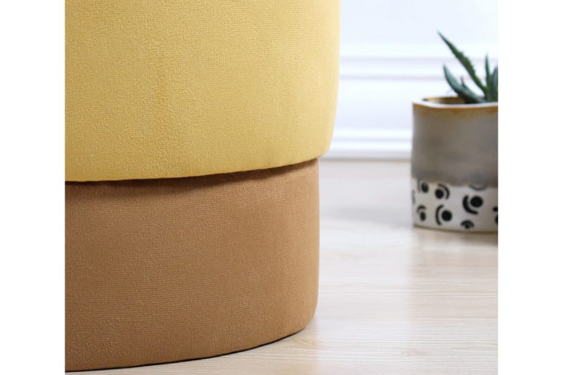 Lockport Sittpuff 38 cm - Gul - Möbler - Vardagsrum - Stolar & sittmöbler - Sittpuff