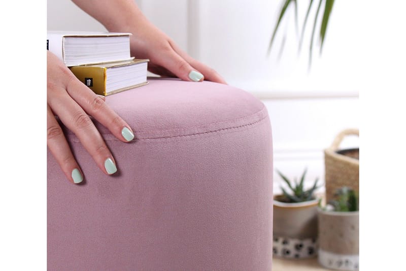 Lockport Sittpuff 38 cm - Rosa - Möbler - Vardagsrum - Stolar & sittmöbler - Sittpuff