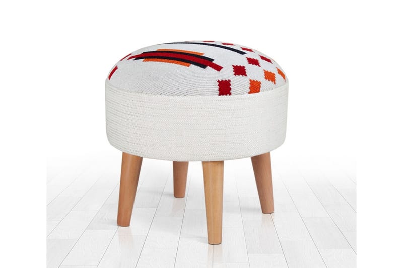 Lukeville Sittpuff 46 cm Vit - Möbler - Vardagsrum - Stolar & sittmöbler - Sittpuff
