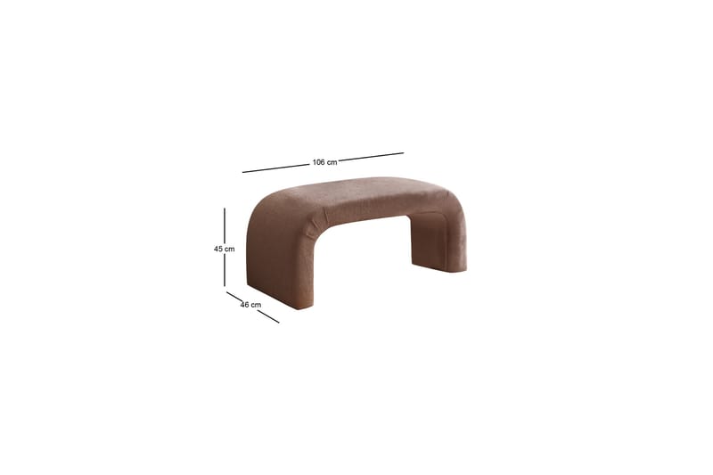 Manav Sittpuff 106 cm - Brun - Möbler - Vardagsrum - Stolar & sittmöbler - Sittpuff