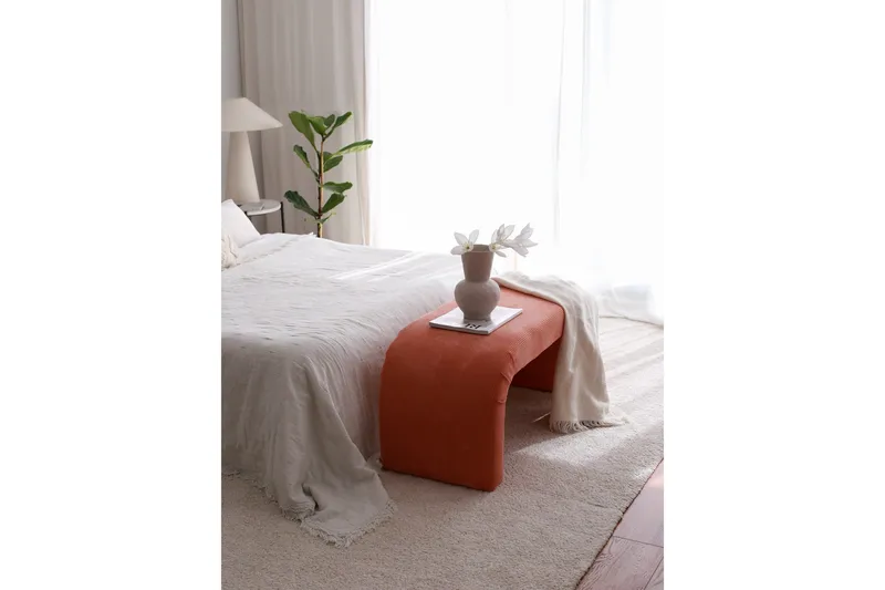 Manav Sittpuff 106 cm - Korall - Möbler - Vardagsrum - Stolar & sittmöbler - Sittpuff