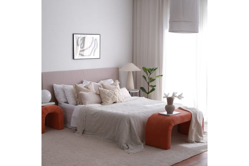 Manav Sittpuff 106 cm Korall - Möbler - Vardagsrum - Stolar & sittmöbler - Sittpuff