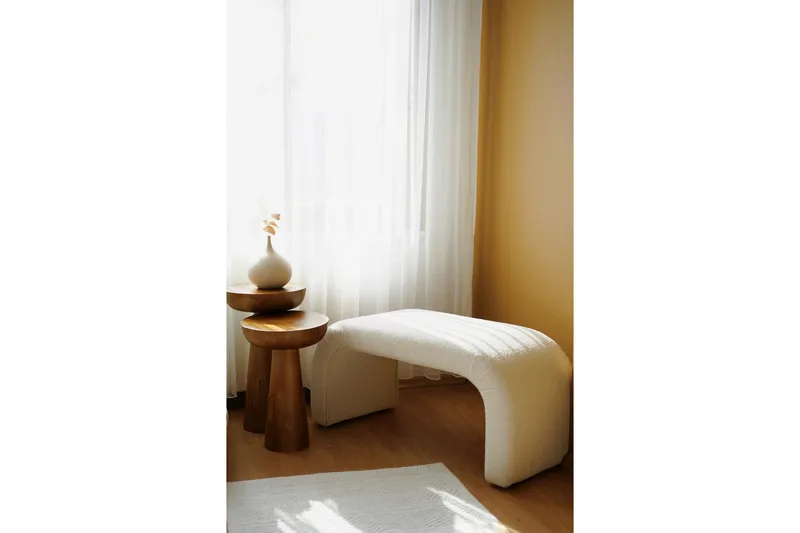 Manav Sittpuff 106 cm - Vit - Möbler - Vardagsrum - Stolar & sittmöbler - Sittpuff