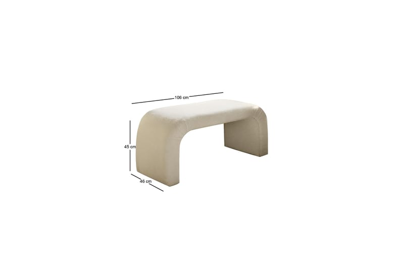 Manav Sittpuff 106 cm - Vit - Möbler - Vardagsrum - Stolar & sittmöbler - Sittpuff