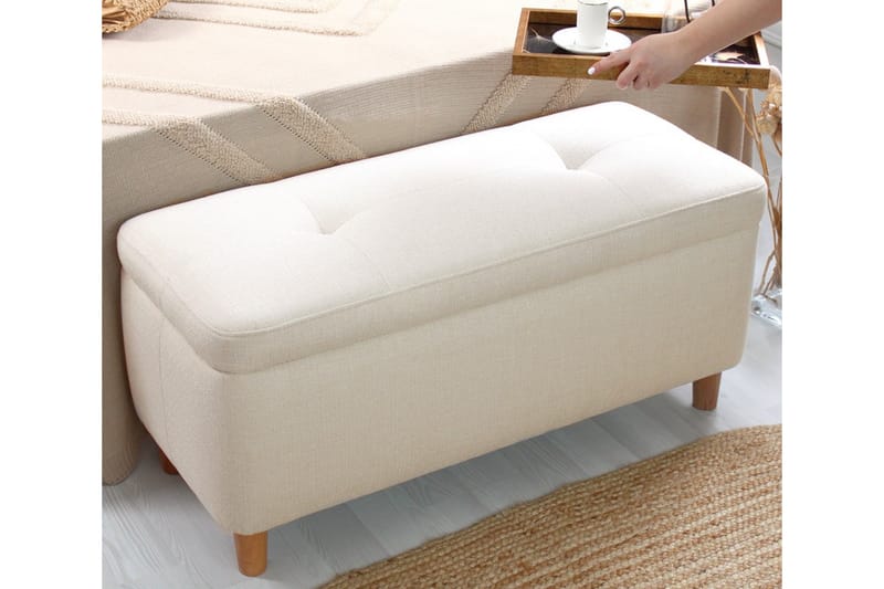Mansi Sittpuff 100 cm Cream - Möbler - Vardagsrum - Stolar & sittmöbler - Sittpuff