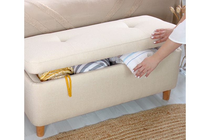 Mansi Sittpuff 100 cm Cream - Möbler - Vardagsrum - Stolar & sittmöbler - Sittpuff