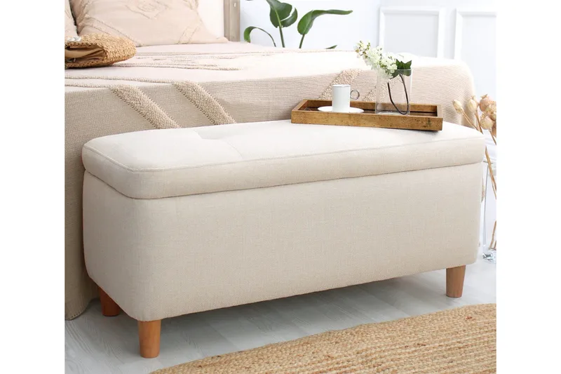 Mansi Sittpuff 100 cm - Cream - Möbler - Vardagsrum - Stolar & sittmöbler - Sittpuff
