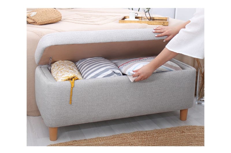 Mansi Sittpuff 100 cm - Ljusgrå - Möbler - Vardagsrum - Stolar & sittmöbler - Sittpuff