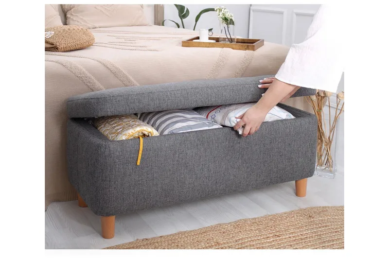 Mansi Sittpuff 100 cm - Mörkgrå - Möbler - Vardagsrum - Stolar & sittmöbler - Sittpuff
