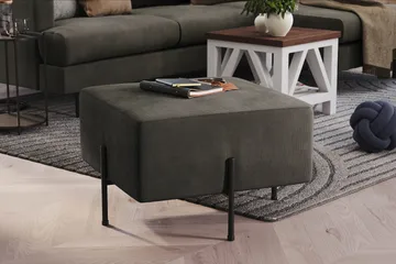 Menard Compact Sittpuff 60 cm Kvadratisk - Mörkgrå - Möbler - Vardagsrum - Stolar & sittmöbler - Sittpuff