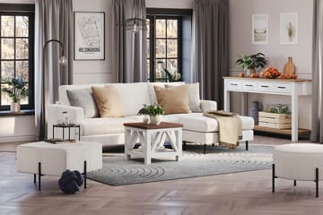Menard Compact Sittpuff 60 cm Kvadratisk - Vit - Möbler - Vardagsrum - Stolar & sittmöbler - Sittpuff