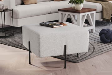 Menard Compact Sittpuff 60 cm Kvadratisk - Vit - Möbler - Vardagsrum - Stolar & sittmöbler - Sittpuff