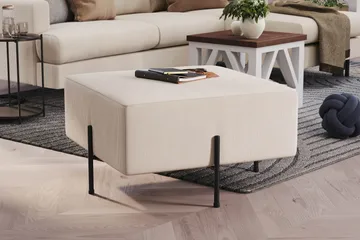 Menard Compact Sittpuff 70 cm Kvadratisk - Beige - Möbler - Vardagsrum - Stolar & sittmöbler - Sittpuff