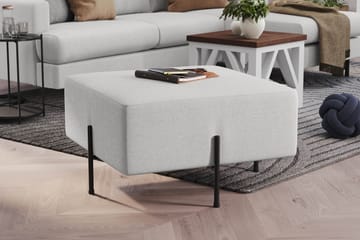 Menard Compact Sittpuff 70 cm Kvadratisk - Ljusgrå - Möbler - Vardagsrum - Stolar & sittmöbler - Sittpuff