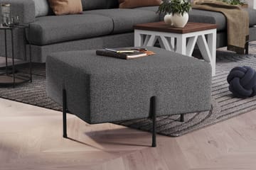Menard Compact Sittpuff 70 cm Kvadratisk - Mörkgrå - Möbler - Vardagsrum - Stolar & sittmöbler - Sittpuff