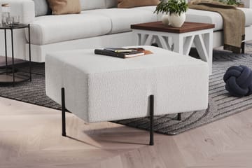 Menard Compact Sittpuff 70 cm Kvadratisk - Vit - Möbler - Vardagsrum - Stolar & sittmöbler - Sittpuff