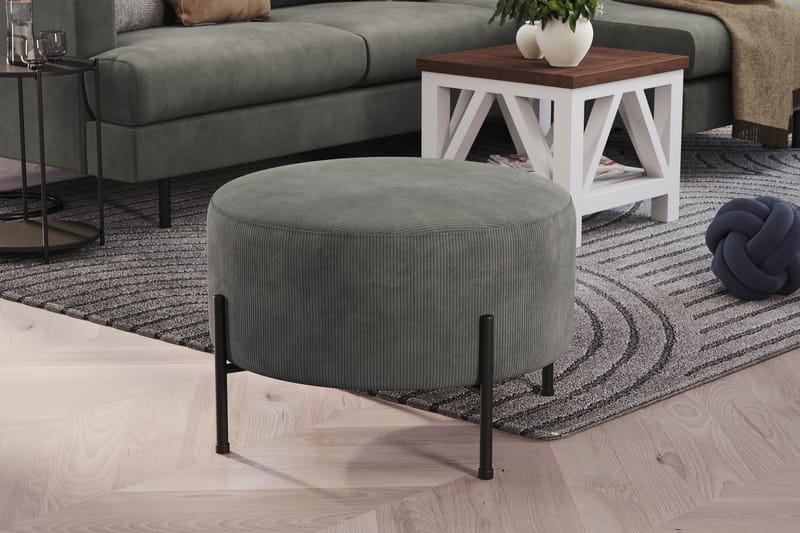 Menard Compact Sittpuff Rund 60 cm - Grå - Möbler - Vardagsrum - Stolar & sittmöbler - Sittpuff