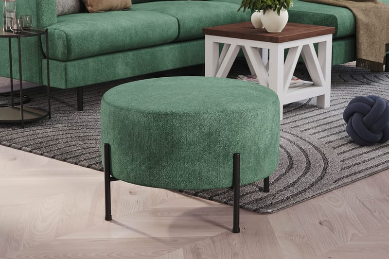 Menard Compact Sittpuff Rund 60 cm - Grön - Möbler - Vardagsrum - Stolar & sittmöbler - Sittpuff