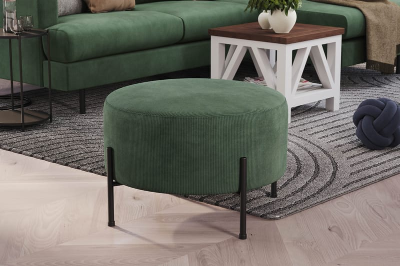 Menard Compact Sittpuff Rund 60 cm - Grön - Möbler - Vardagsrum - Stolar & sittmöbler - Sittpuff