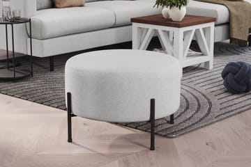 Menard Compact Sittpuff Rund 60 cm - Ljusgrå - Möbler - Vardagsrum - Stolar & sittmöbler - Sittpuff