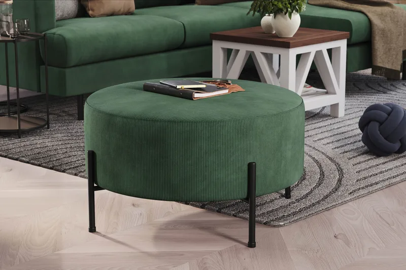 Menard Compact Sittpuff Rund 70 cm - Grön - Möbler - Vardagsrum - Stolar & sittmöbler - Sittpuff