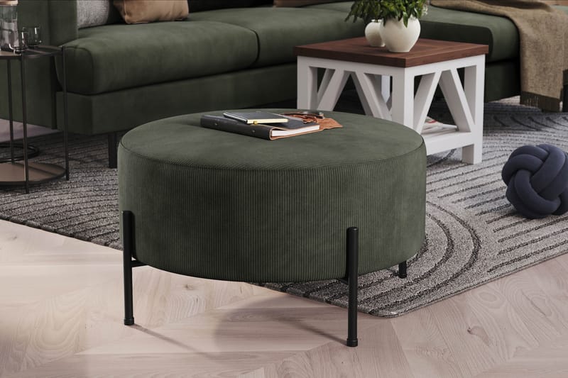 Menard Compact Sittpuff Rund 70 cm - Mörkgrön - Möbler - Vardagsrum - Stolar & sittmöbler - Sittpuff