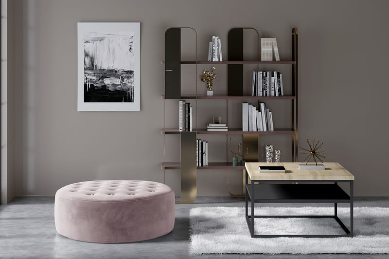 MONTOIS Sittpuff Rund Rosa - Möbler - Vardagsrum - Stolar & sittmöbler - Sittpuff