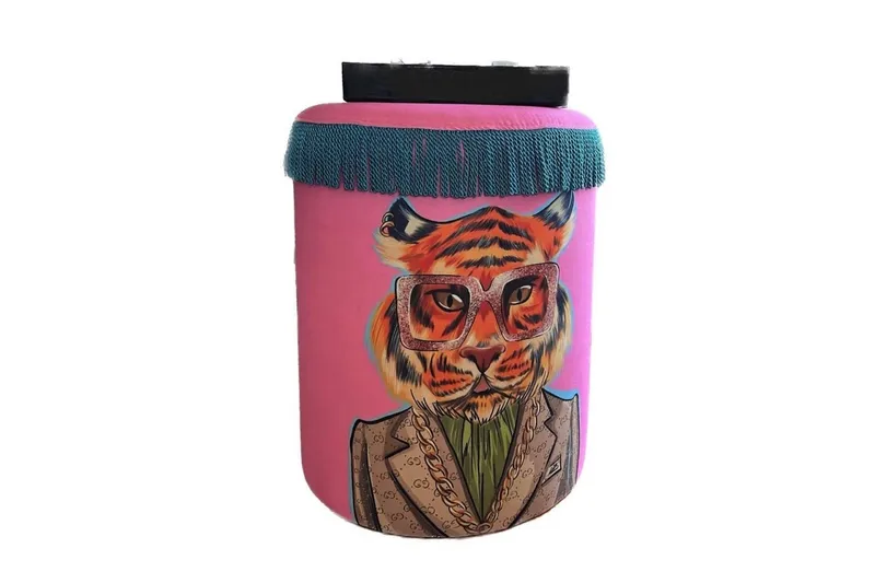 Multan Sittpuff 45 cm, Flerfärgad