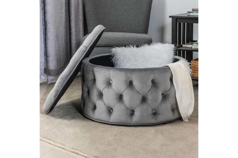 Munder Sittpuff 70 cm, Grå