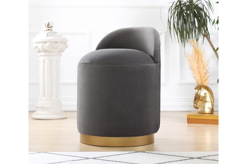 Murwillumbah Sittpuff 45 cm - Mörkgrå - Möbler - Vardagsrum - Stolar & sittmöbler - Sittpuff