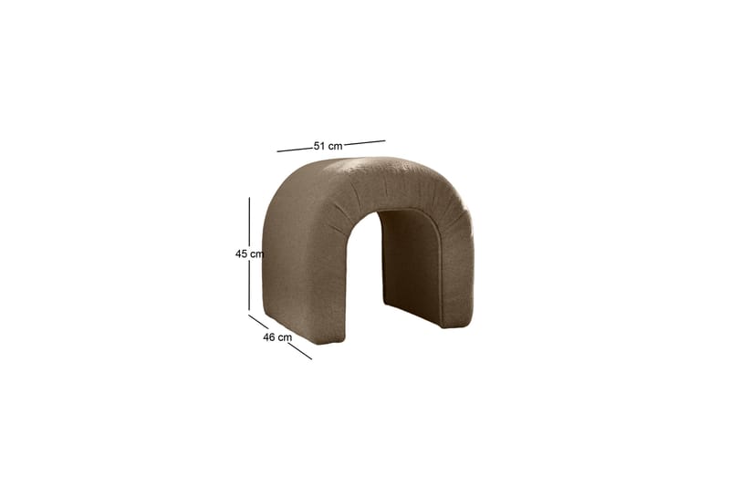 Nagar Sittpuff 51 cm - Brun - Möbler - Vardagsrum - Stolar & sittmöbler - Sittpuff