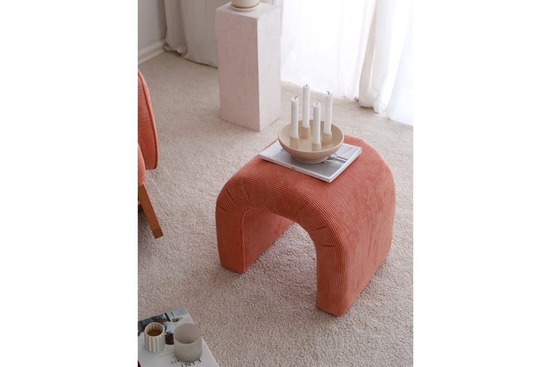 Nagar Sittpuff 51 cm - Korall - Möbler - Vardagsrum - Stolar & sittmöbler - Sittpuff