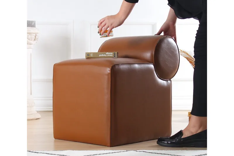 Nahar Sittpuff 45 cm, Brun