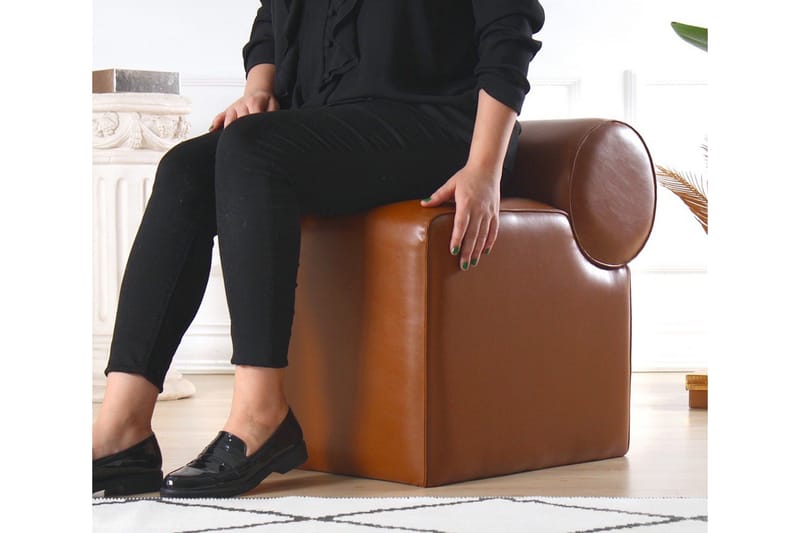 Nahar Sittpuff 45 cm - Brun - Möbler - Vardagsrum - Stolar & sittmöbler - Sittpuff