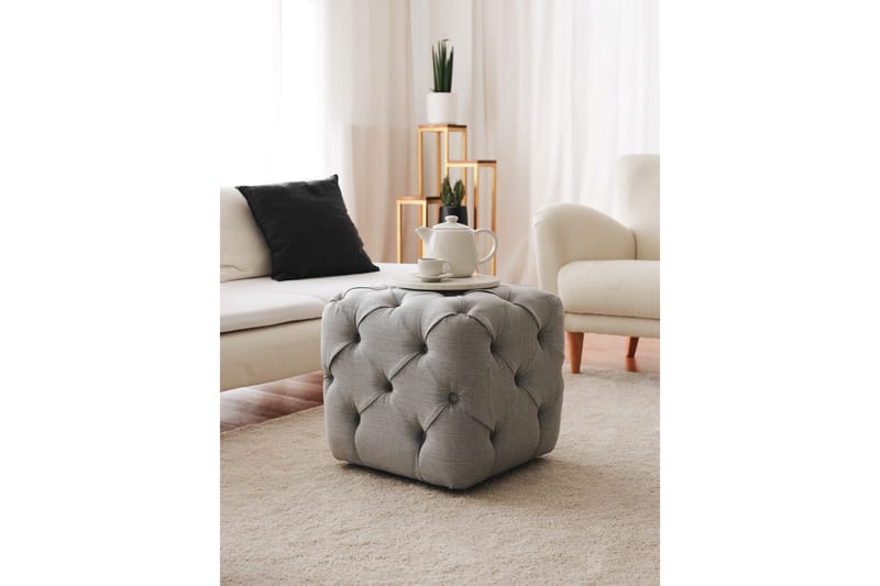 Naman Sittpuff 48 cm - Grå - Möbler - Vardagsrum - Stolar & sittmöbler - Sittpuff