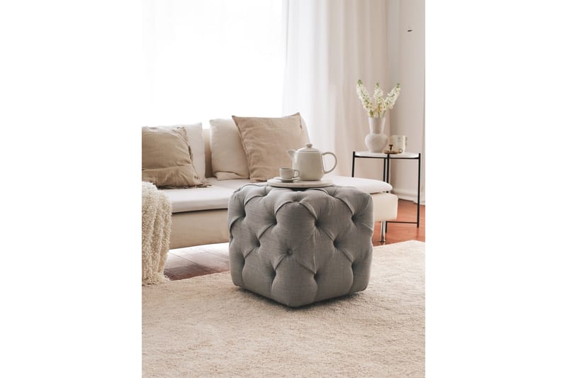 Naman Sittpuff 48 cm - Grå - Möbler - Vardagsrum - Stolar & sittmöbler - Sittpuff