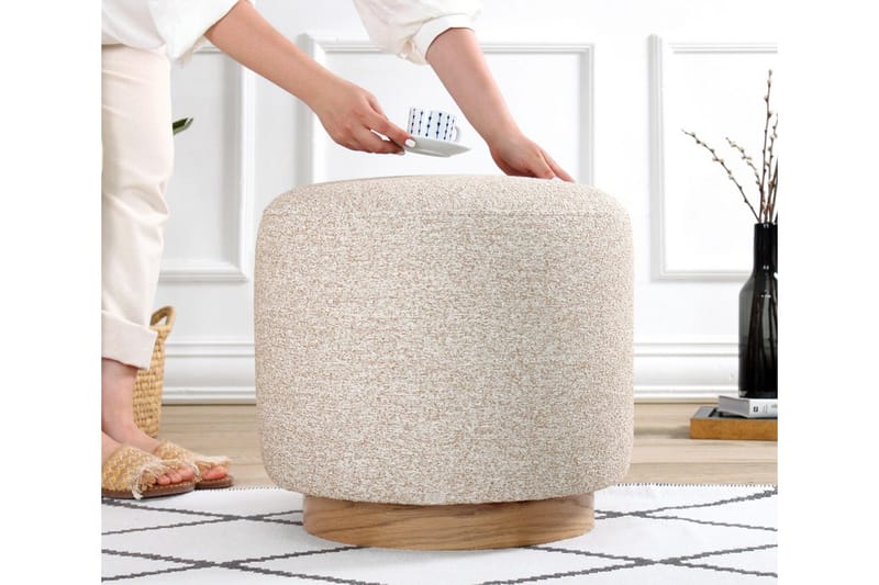 Namra Sittpuff 45 cm - Beige - Möbler - Vardagsrum - Stolar & sittmöbler - Sittpuff